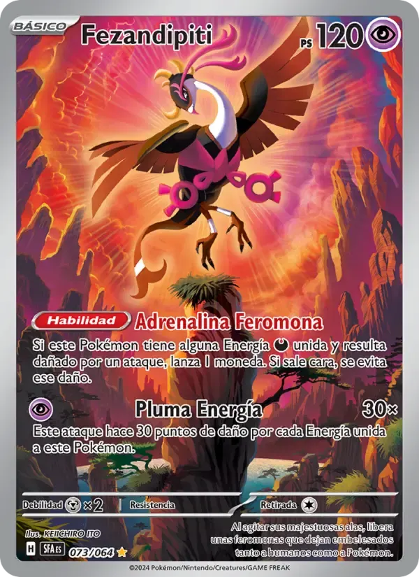 Fezandipiti — Fabula Sombría 73 Spanish Pokémon card