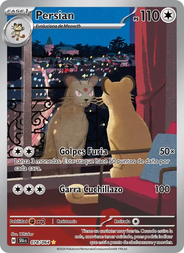 Persian — Fabula Sombría 78 Spanish Pokémon card
