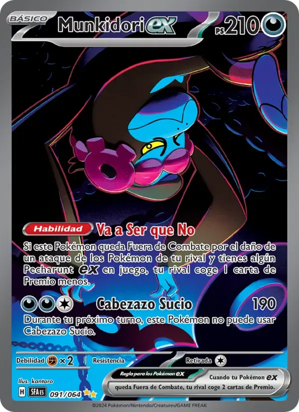 Munkidori ex — Fabula Sombría 91 Spanish Pokémon card
