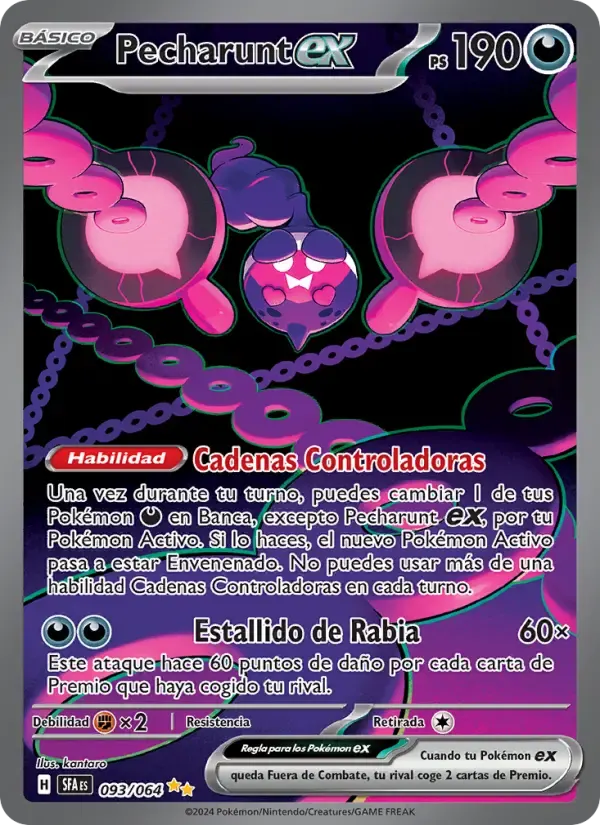Pecharunt ex — Fabula Sombría 93 Spanish Pokémon card