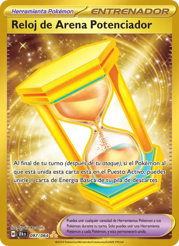 Reloj de Arena Potenciador — Fabula Sombría 97 Spanish Pokémon card