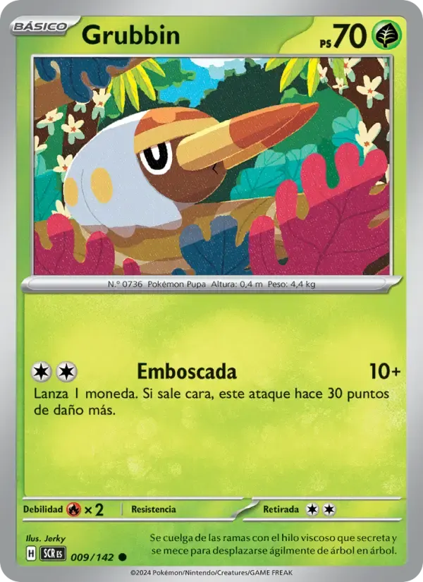 Grubbin — Corona Astral 9 Spanish Pokémon card