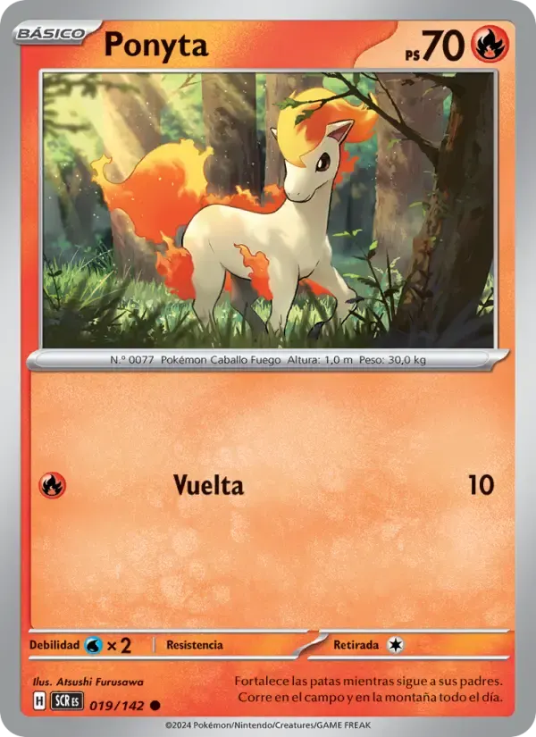 Ponyta — Corona Astral 19 Spanish Pokémon card