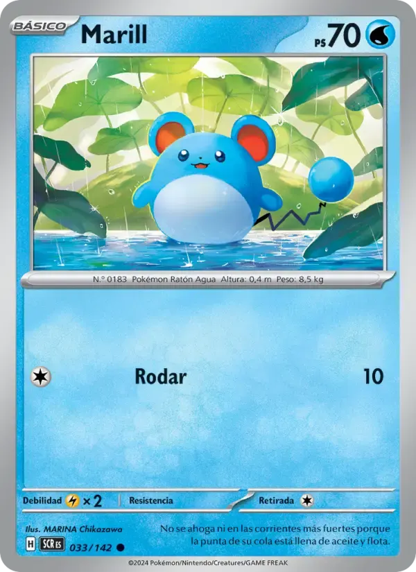 Marill — Corona Astral 33 Spanish Pokémon card