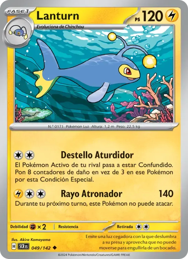 Lanturn — Corona Astral 49 Spanish Pokémon card