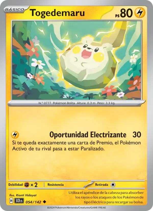 Togedemaru — Corona Astral 54 Spanish Pokémon card