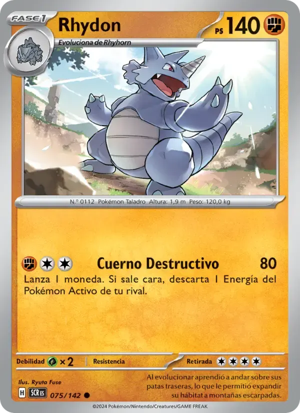 Rhydon — Corona Astral 75 Spanish Pokémon card