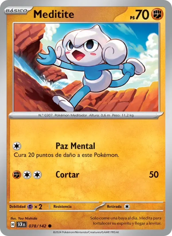 Meditite — Corona Astral 78 Spanish Pokémon card