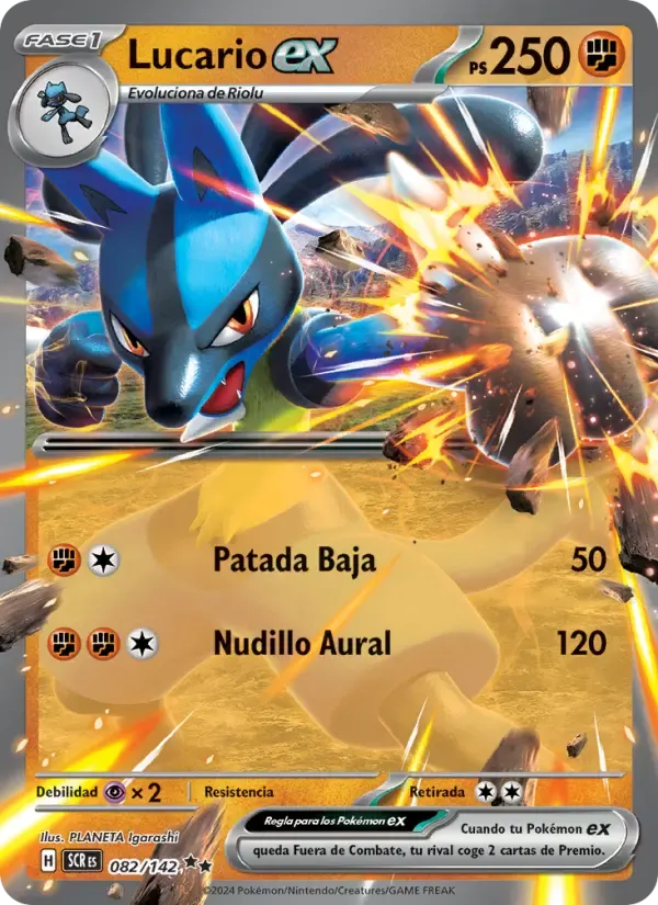 Lucario ex — Corona Astral 82 Spanish Pokémon card
