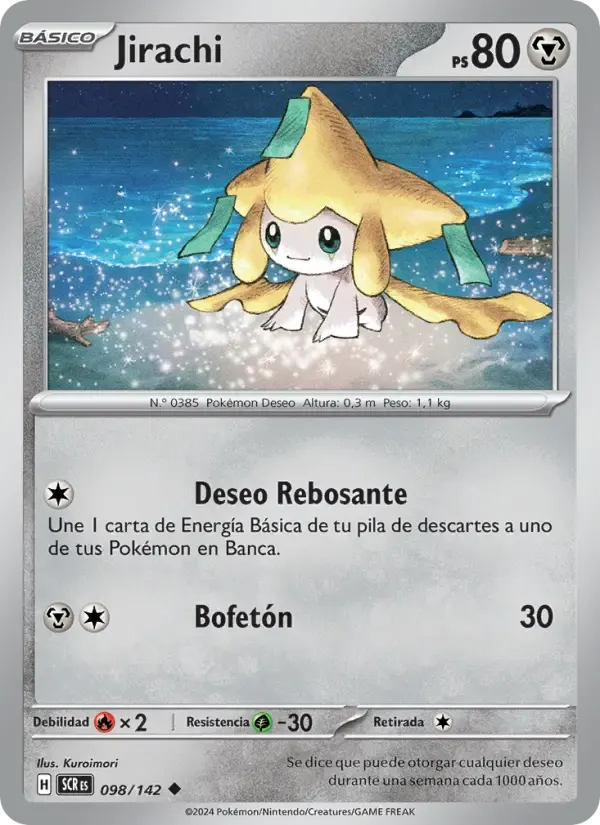 Jirachi — Corona Astral 98 Spanish Pokémon card