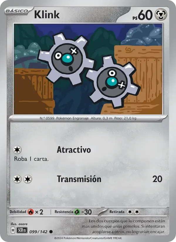Klink — Corona Astral 99 Spanish Pokémon card