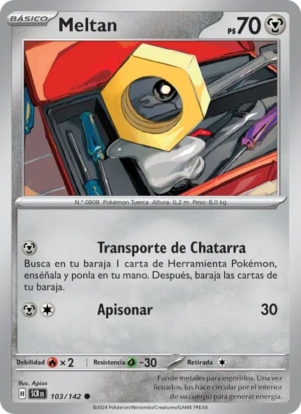 Meltan — Corona Astral 103 Spanish Pokémon card