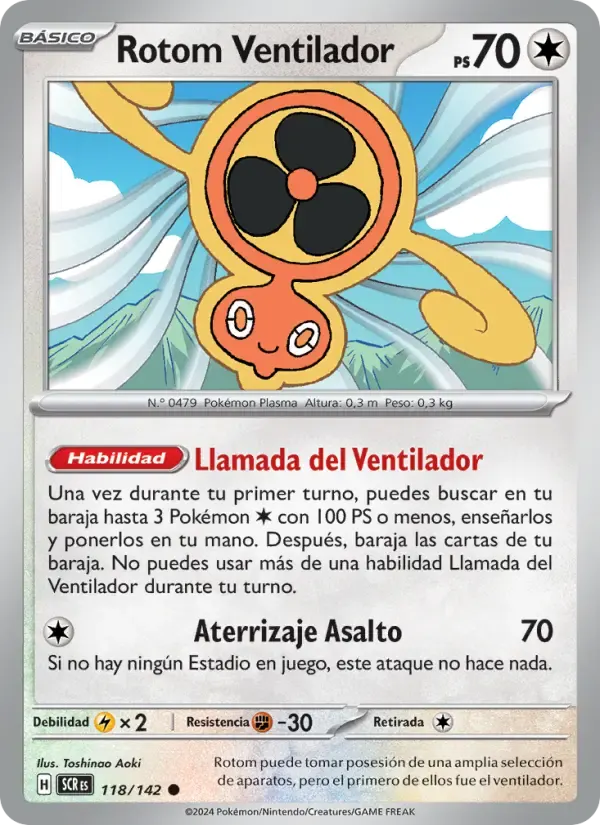 Rotom Ventilador — Corona Astral 118 Spanish Pokémon card