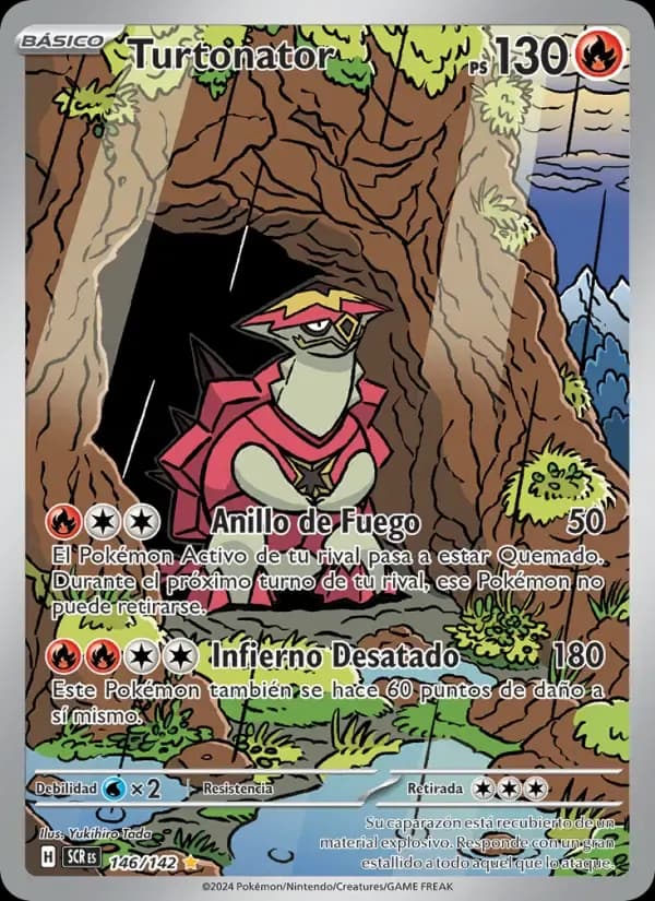 Turtonator — Corona Astral 146 Spanish Pokémon card