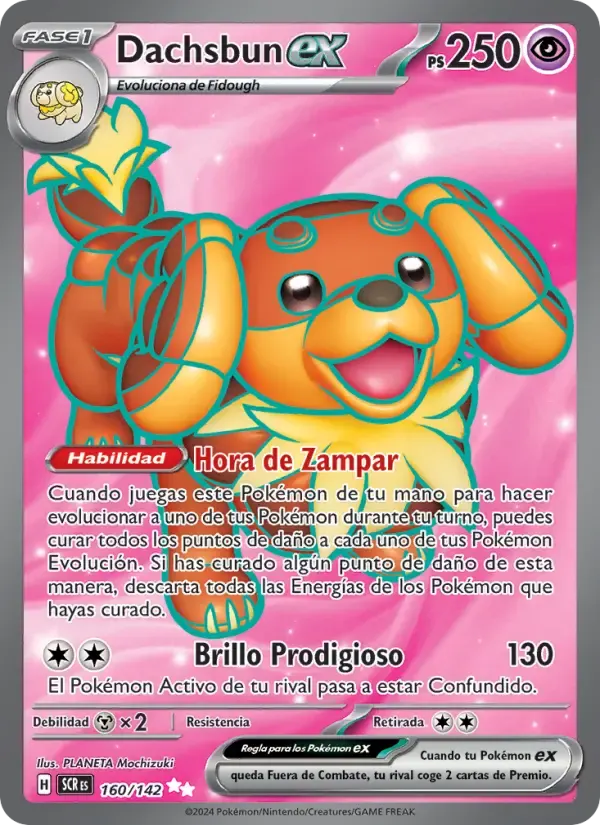 Dachsbun ex — Corona Astral 160 Spanish Pokémon card