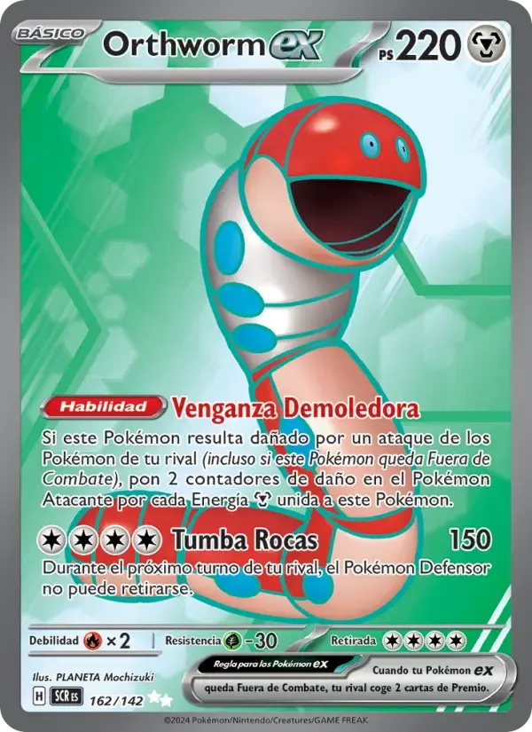 Orthworm ex — Corona Astral 162 Spanish Pokémon card