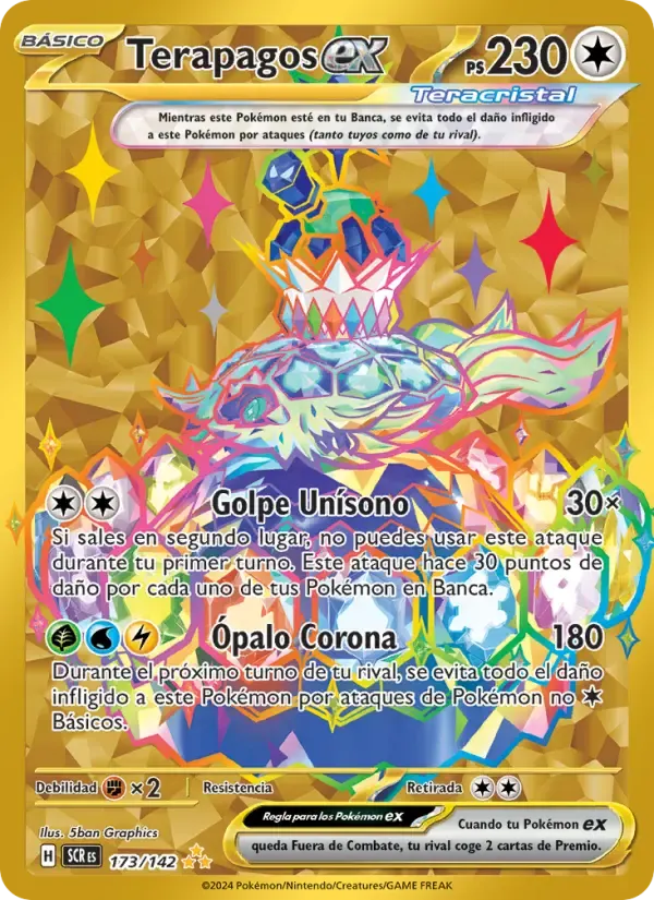 Terapagos ex — Corona Astral 173 Spanish Pokémon card