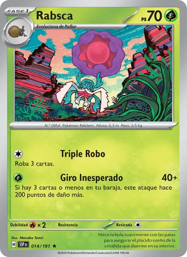 Rabsca — Chispas Fulgurantes 14 Spanish Pokémon card