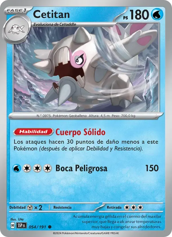 Cetitan — Chispas Fulgurantes 54 Spanish Pokémon card
