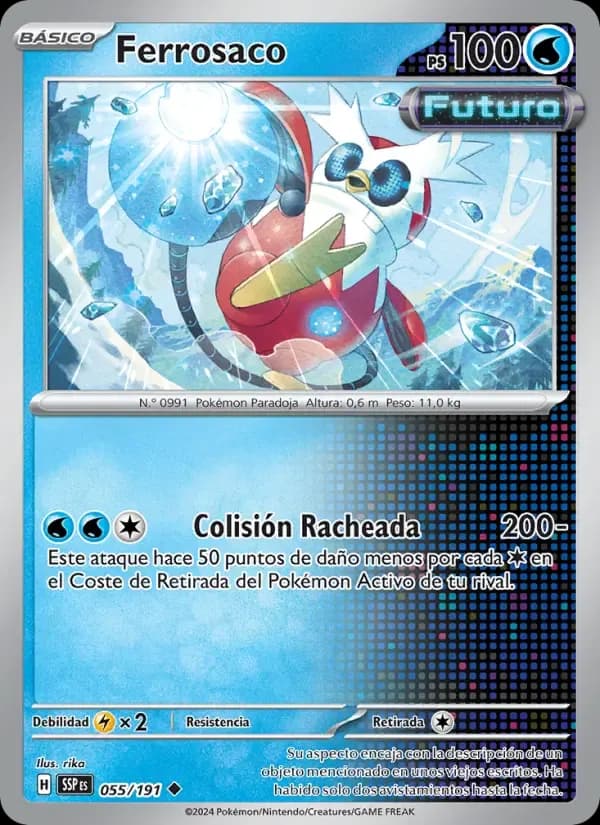 Ferrosaco — Chispas Fulgurantes 55 Spanish Pokémon card