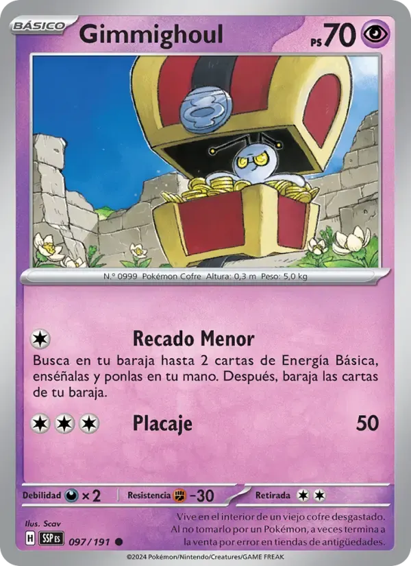 Gimmighoul — Chispas Fulgurantes 97 Spanish Pokémon card
