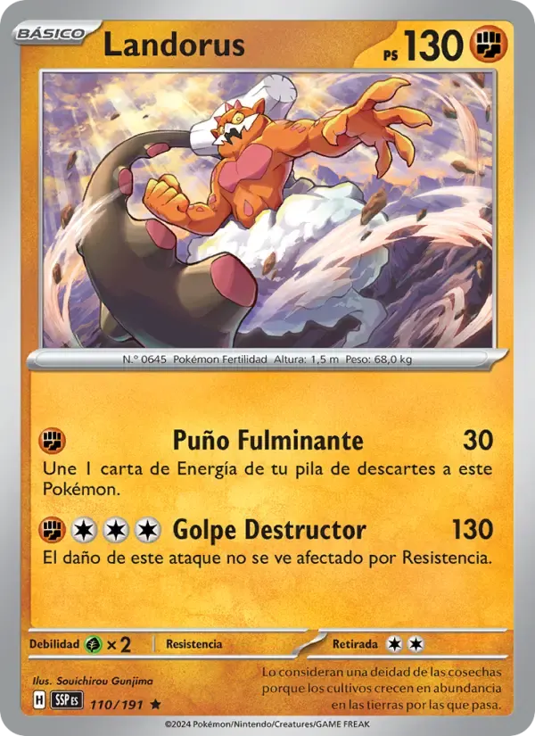 Landorus — Chispas Fulgurantes 110 Spanish Pokémon card