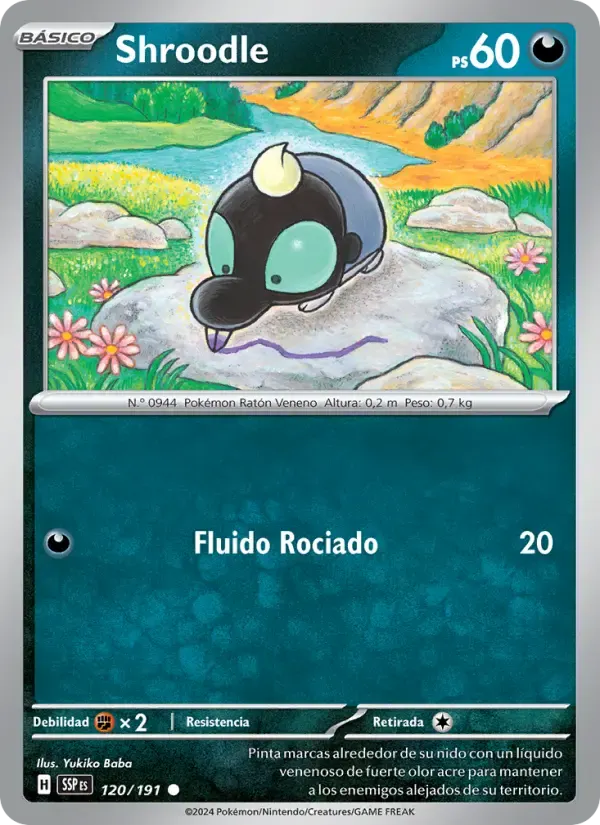 Shroodle — Chispas Fulgurantes 120 Spanish Pokémon card