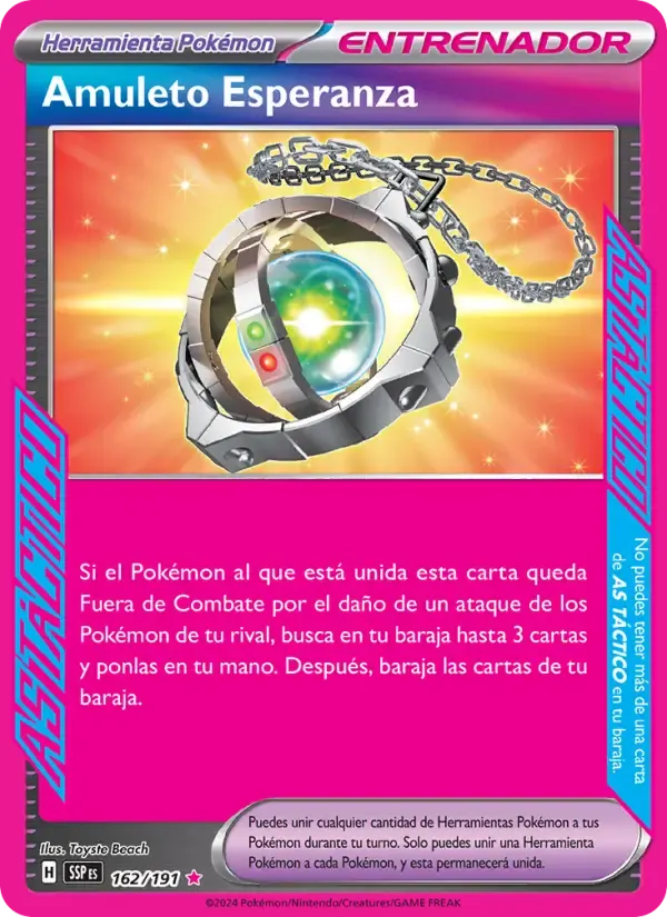 Amuleto Esperanza — Chispas Fulgurantes 162 Spanish Pokémon card