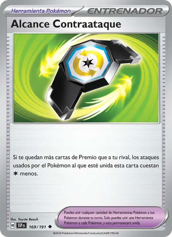 Alcance Contraataque — Chispas Fulgurantes 169 Spanish Pokémon card