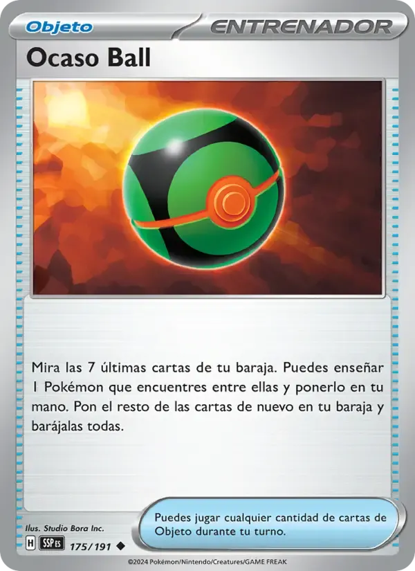 Ocaso Ball — Chispas Fulgurantes 175 Spanish Pokémon card