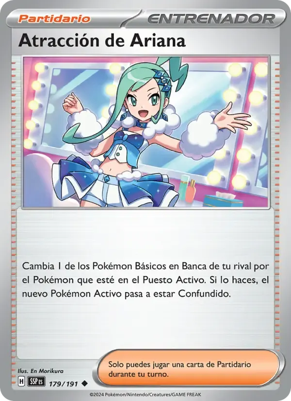 Atracción de Ariana — Chispas Fulgurantes 179 Spanish Pokémon card
