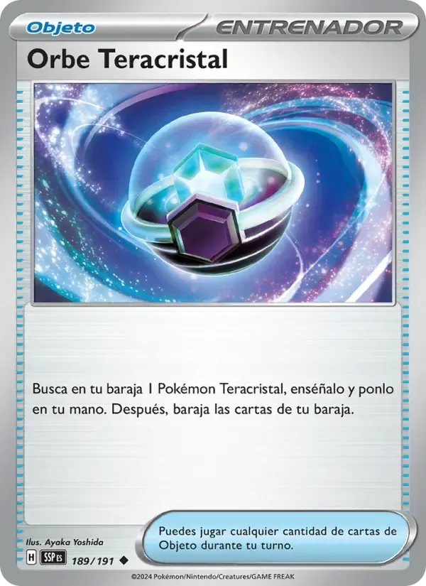 Orbe Teracristal — Chispas Fulgurantes 189 Spanish Pokémon card
