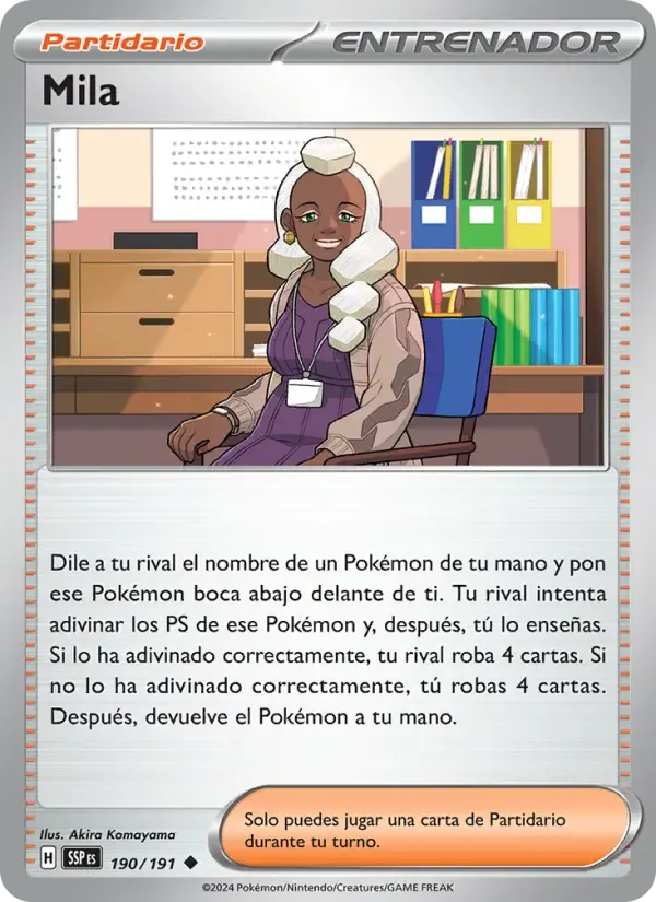 Mila — Chispas Fulgurantes 190 Spanish Pokémon card