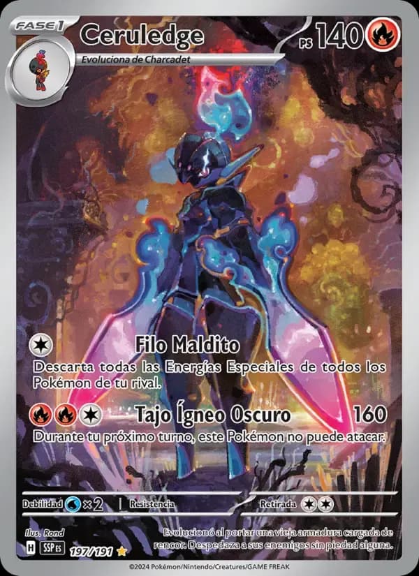 Ceruledge — Chispas Fulgurantes 197 Spanish Pokémon card