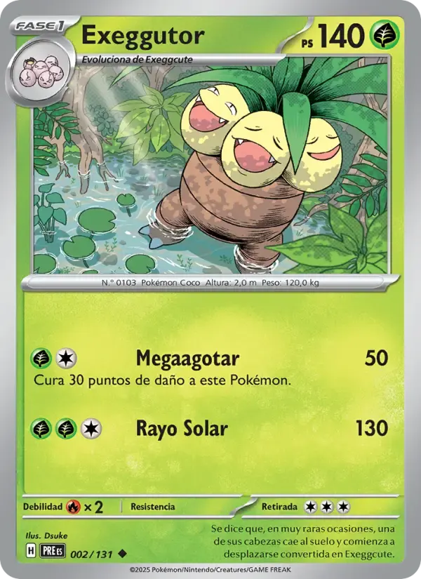Exeggutor — Evoluciones Prismáticas 2 Spanish Pokémon card