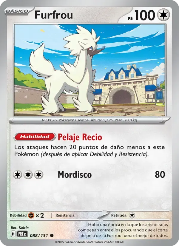 Furfrou — Evoluciones Prismáticas 88 Spanish Pokémon card