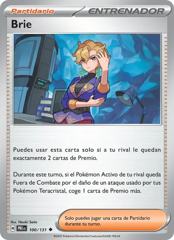 Brie — Evoluciones Prismáticas 100 Spanish Pokémon card