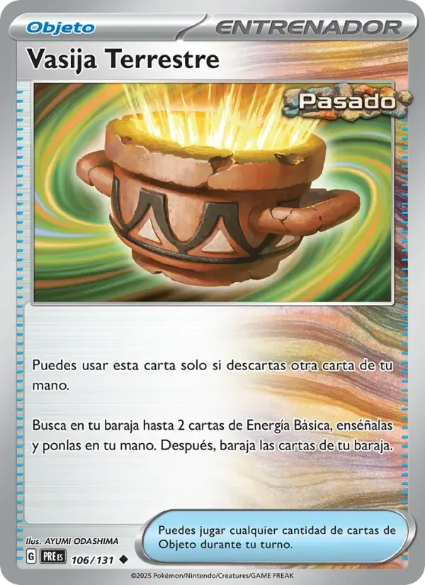 Vasija Terrestre — Evoluciones Prismáticas 106 Spanish Pokémon card