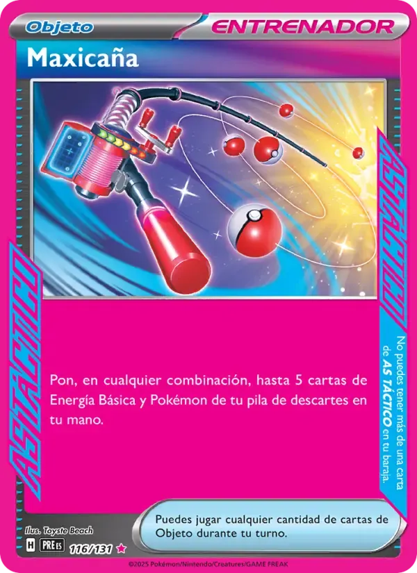 Maxicaña — Evoluciones Prismáticas 116 Spanish Pokémon card