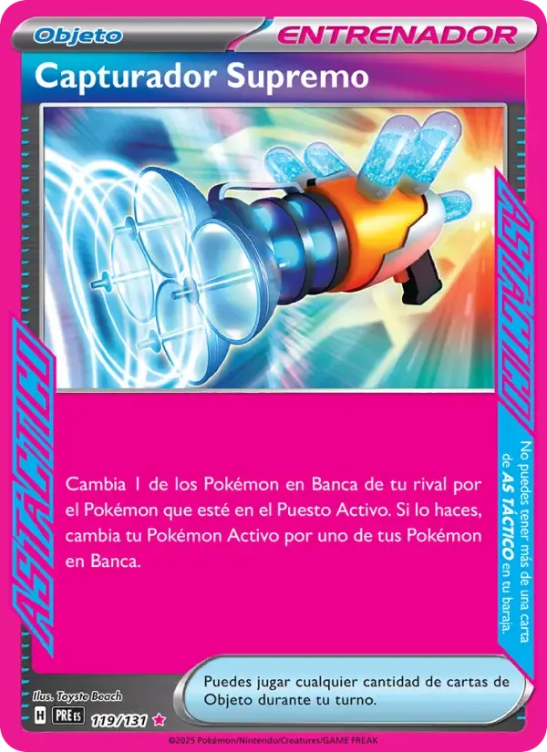 Capturador Supremo — Evoluciones Prismáticas 119 Spanish Pokémon card