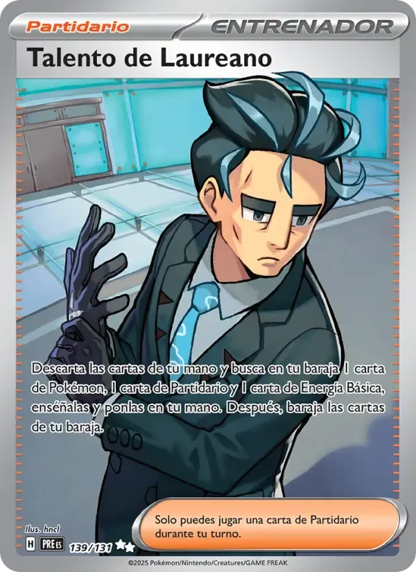 Talento de Laureano — Evoluciones Prismáticas 139 Spanish Pokémon card