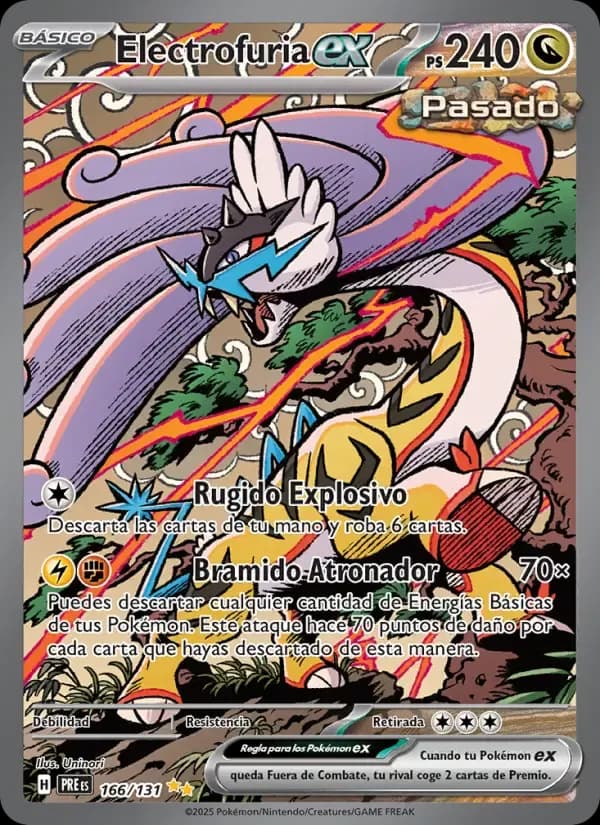 Electrofuria ex — Evoluciones Prismáticas 166 Spanish Pokémon card