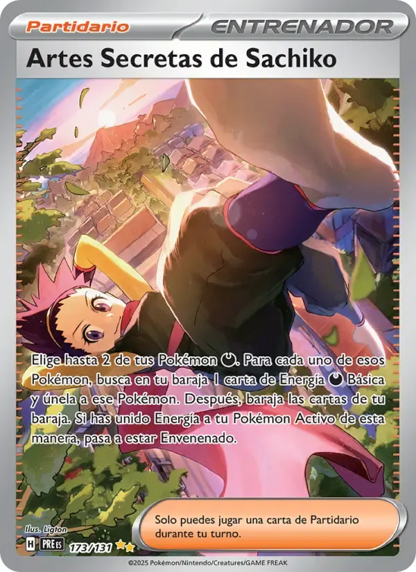 Artes Secretas de Sachiko — Evoluciones Prismáticas 173 Spanish Pokémon card