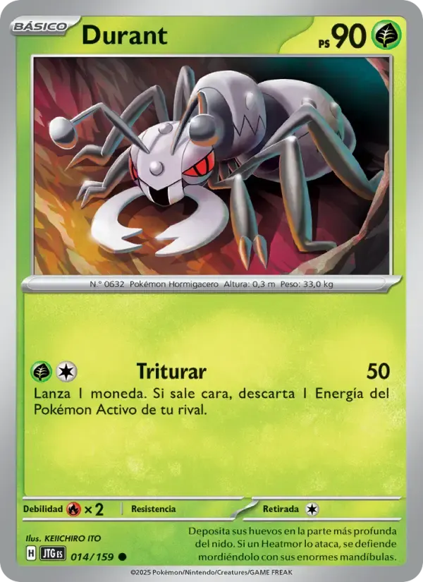 Durant — Juntos de Aventuras 14 Spanish Pokémon card