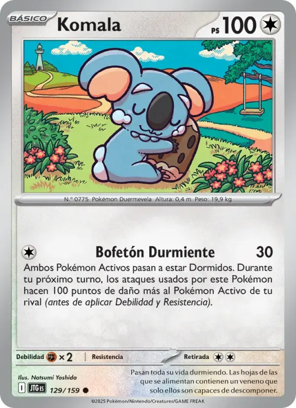 Komala — Juntos de Aventuras 129 Spanish Pokémon card