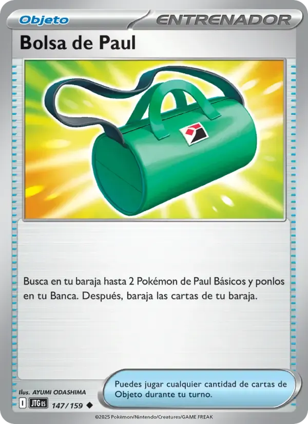 Bolsa de Paul — Juntos de Aventuras 147 Spanish Pokémon card