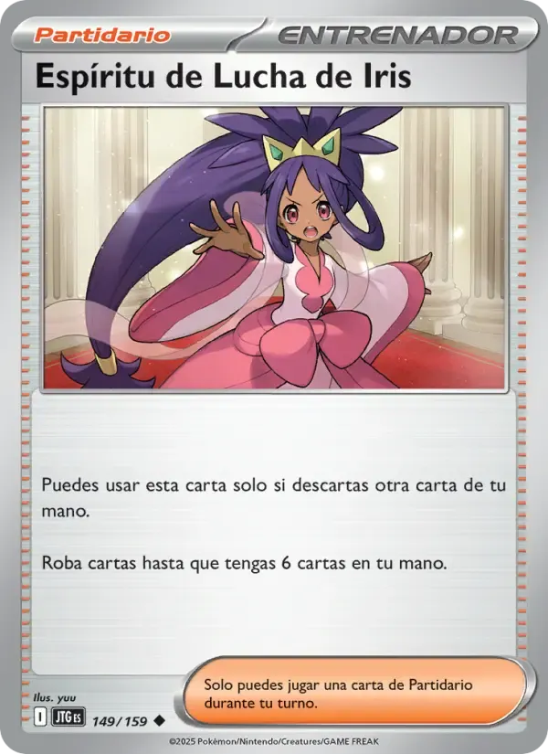 Espíritu de Lucha de Iris — Juntos de Aventuras 149 Spanish Pokémon card