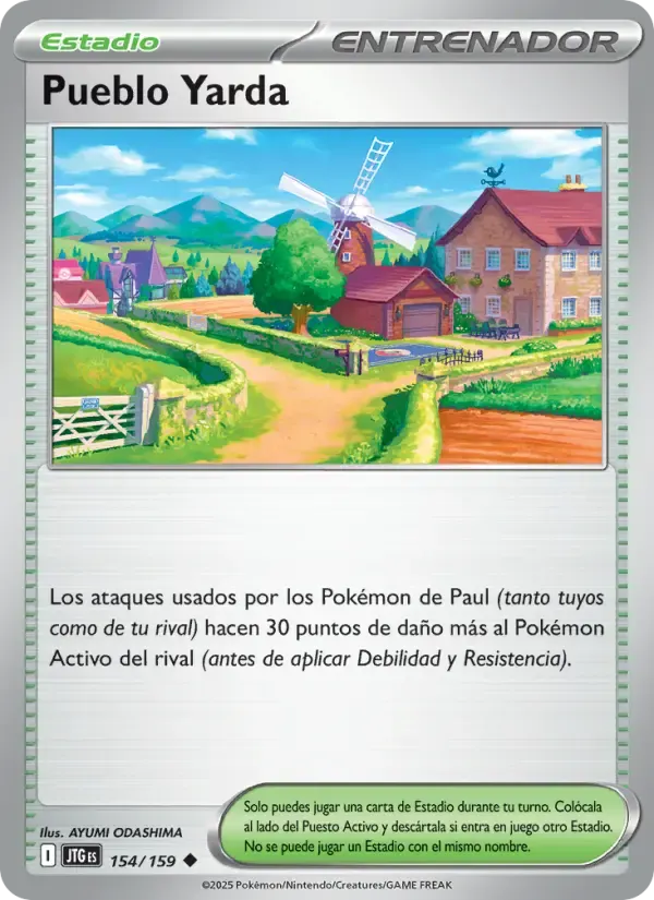 Pueblo Yarda — Juntos de Aventuras 154 Spanish Pokémon card