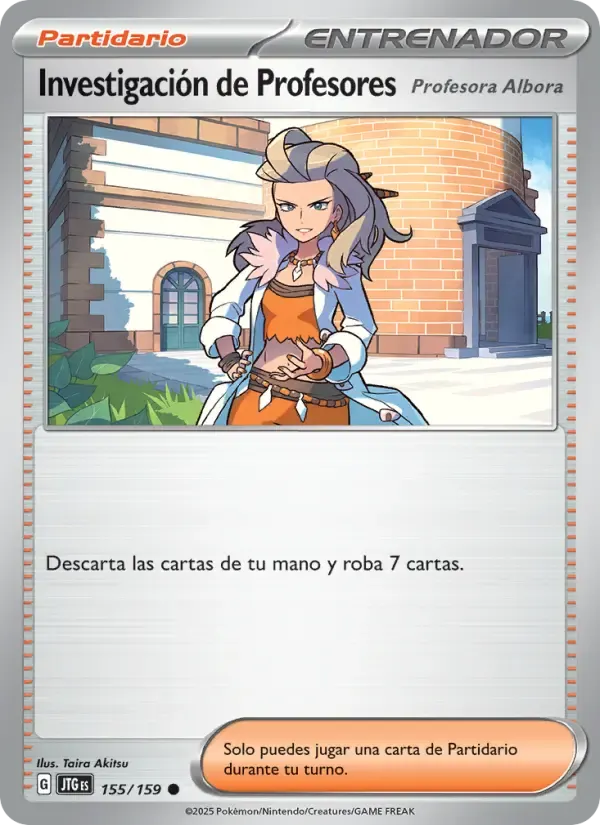 Investigación de Profesores — Juntos de Aventuras 155 Spanish Pokémon card
