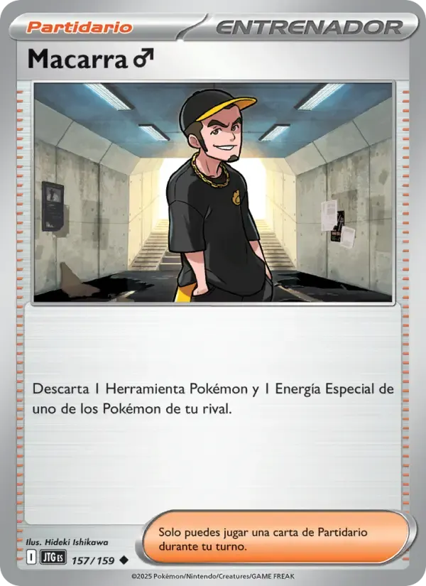 Macarra ♂ — Juntos de Aventuras 157 Spanish Pokémon card